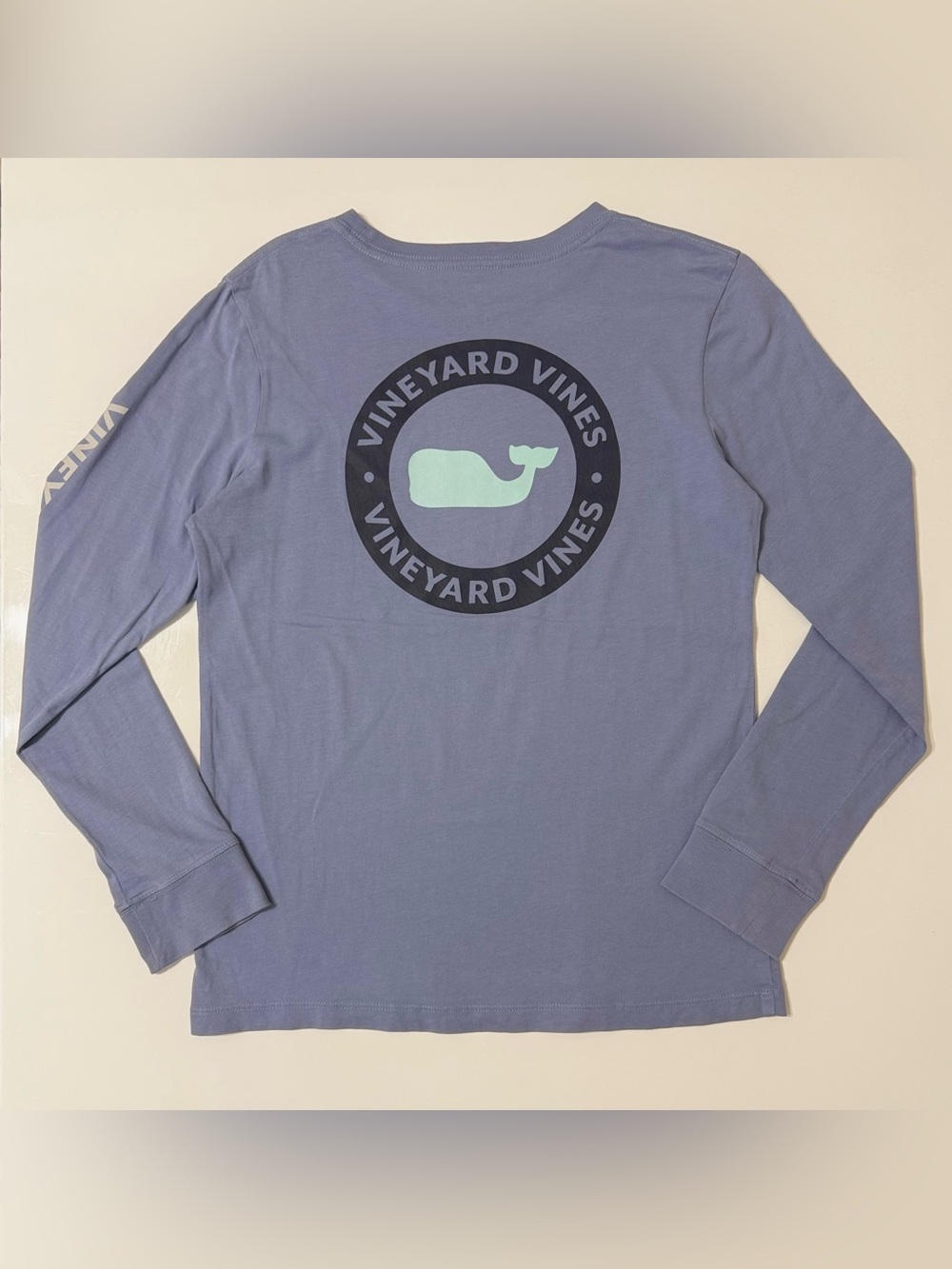 Vineyard Vines Boys Classic Whale Long-Sleeve Pocket Tee - Med (12-14)
